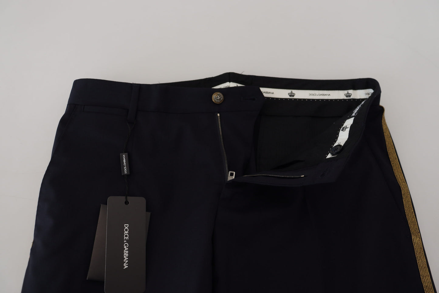 - Elegant Black Wool-Blend Trousers