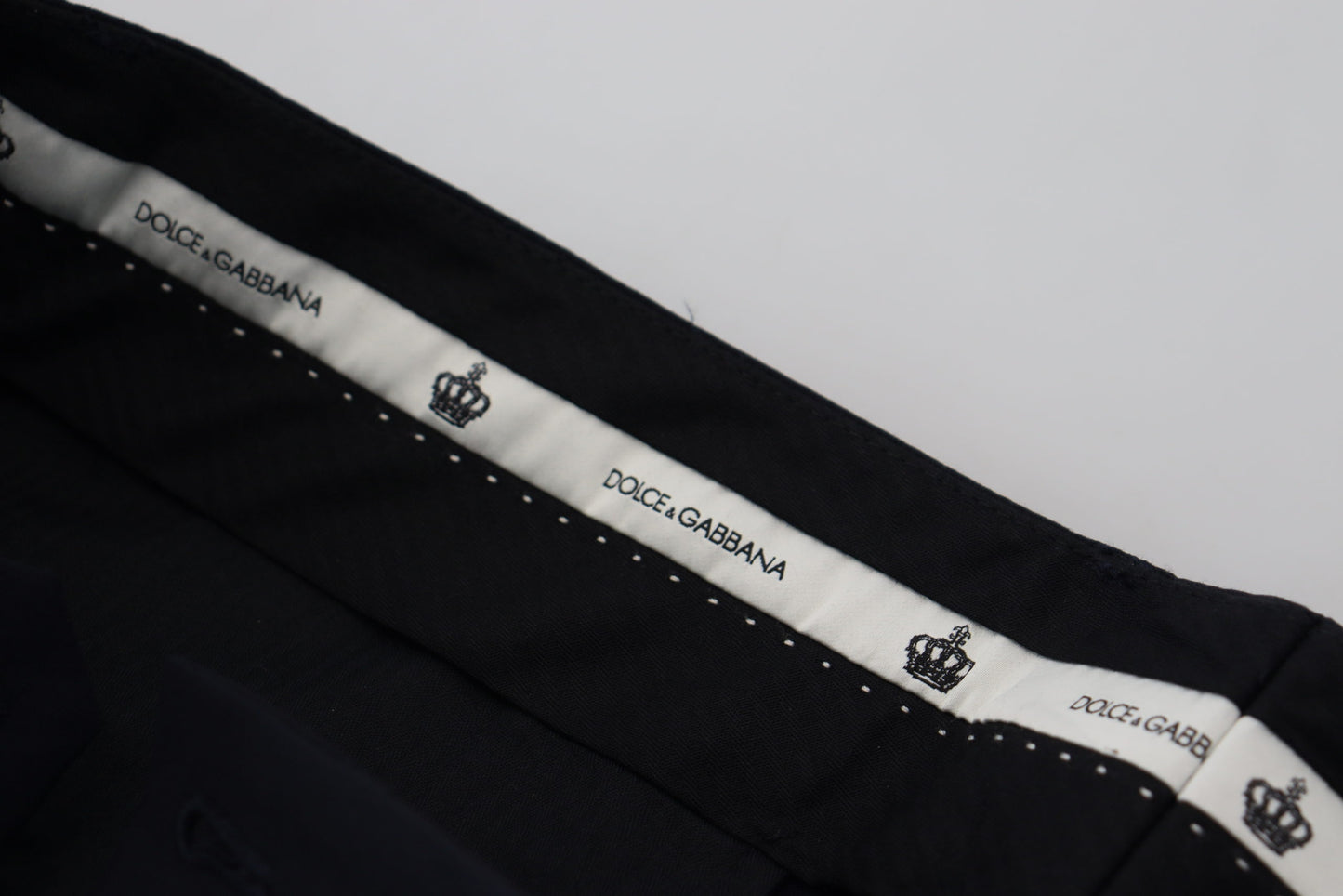 - Elegant Black Wool-Blend Trousers