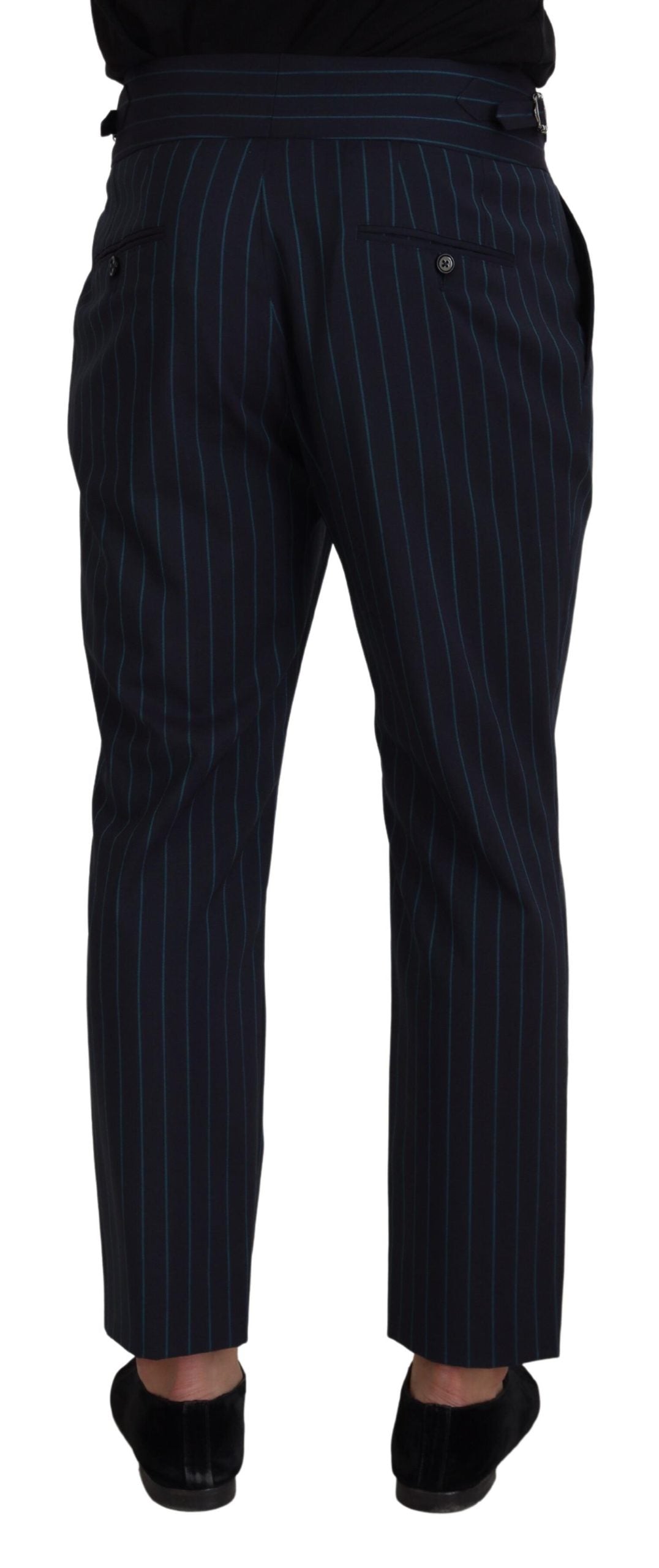 - Elegant Stripe Virgin Wool Trousers