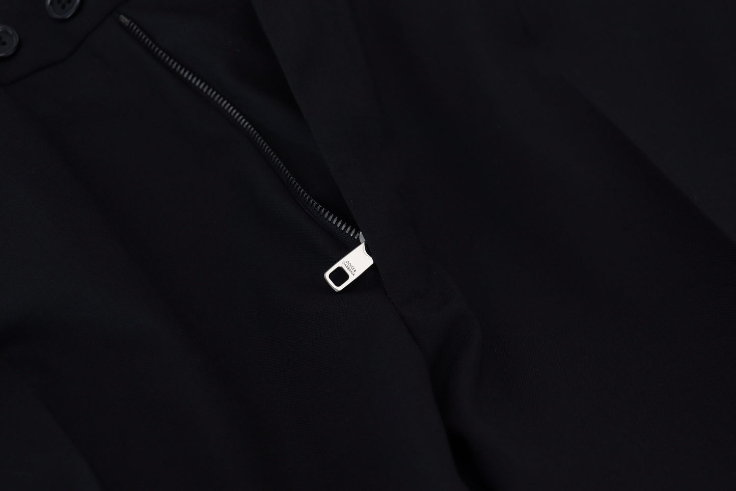 - Elegant Black Wool-Blend Trousers