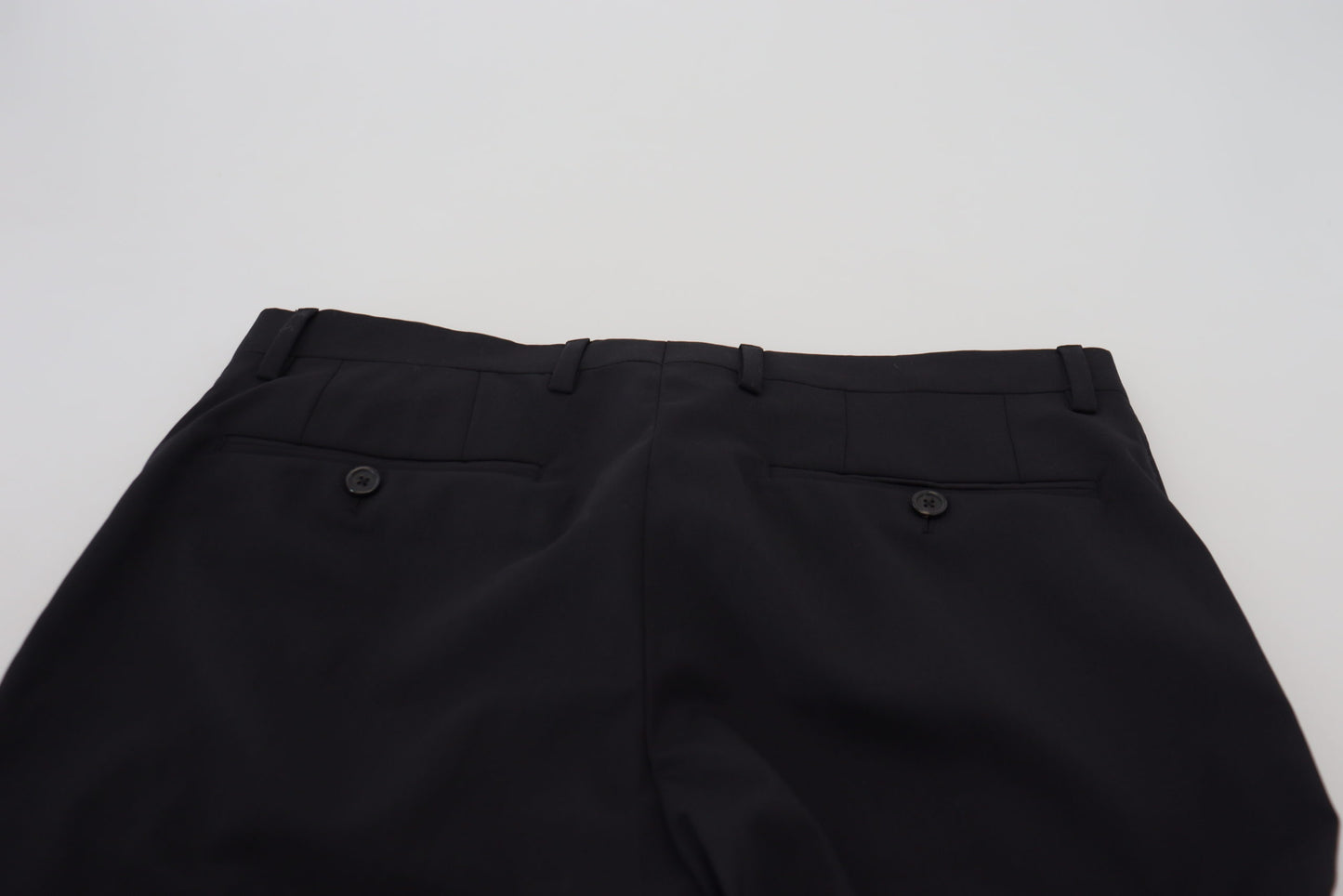 - Elegant Black Wool Blend Trousers