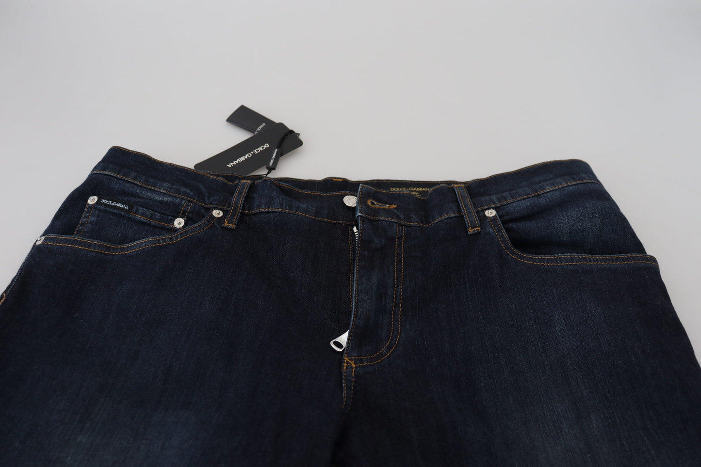 - Elegant Blue Denim Pants