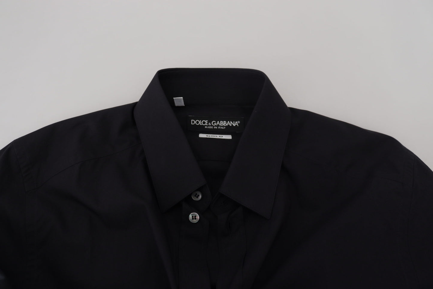 - Elegant Slim Fit Black Cotton Dress Shirt