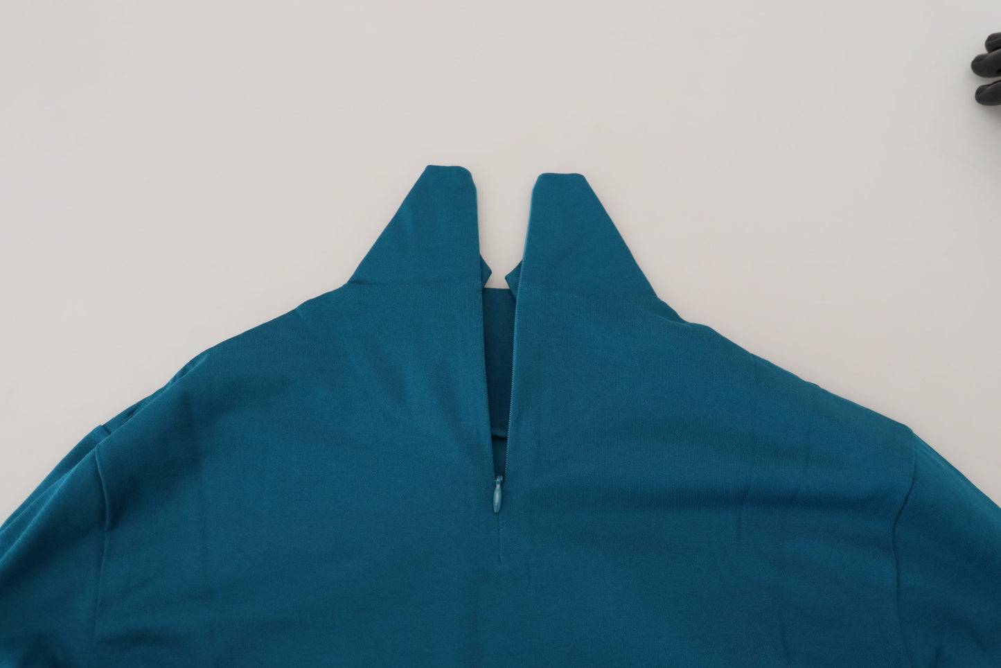 - Elegant Blue Cotton Pullover Sweater