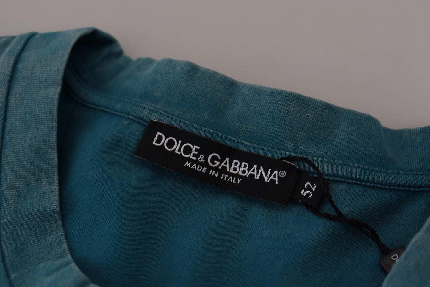 - Elegant Crew Neck Cotton Tee in Blue