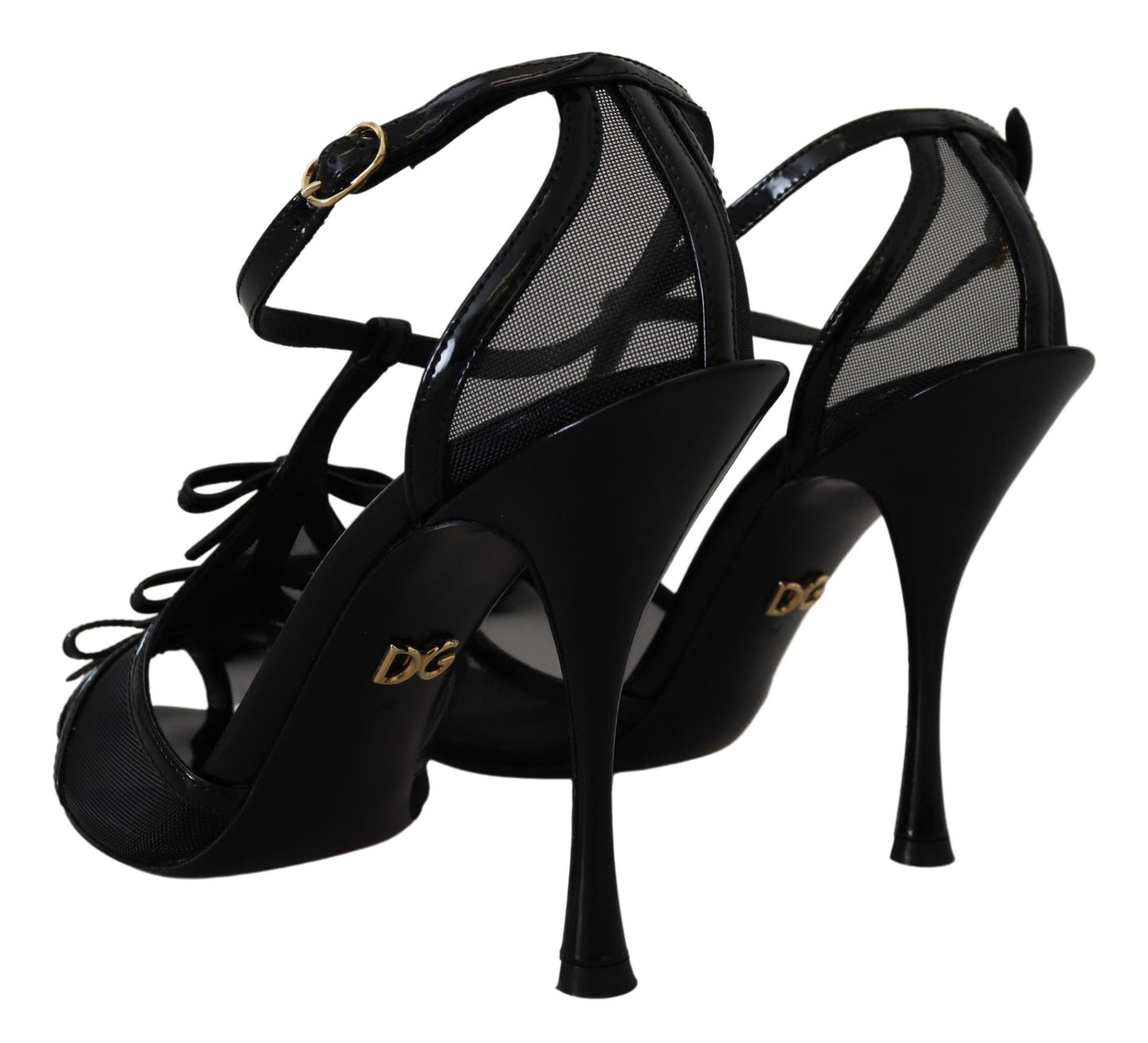 - Elegant Black Stiletto Heeled Sandals