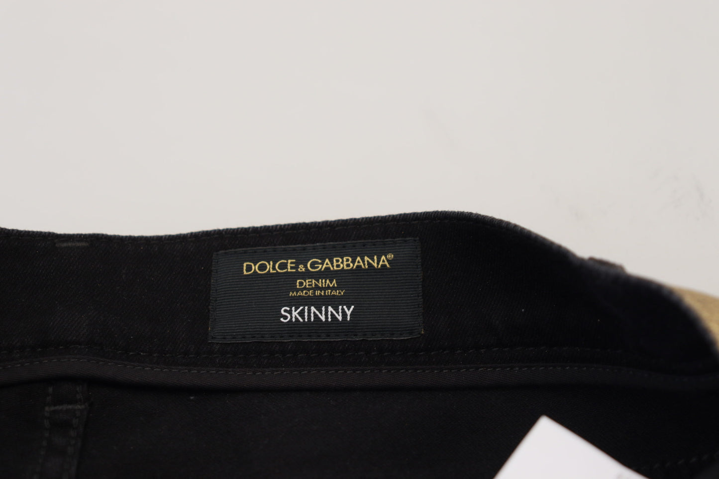 - Elegant Gold Denim Elegance