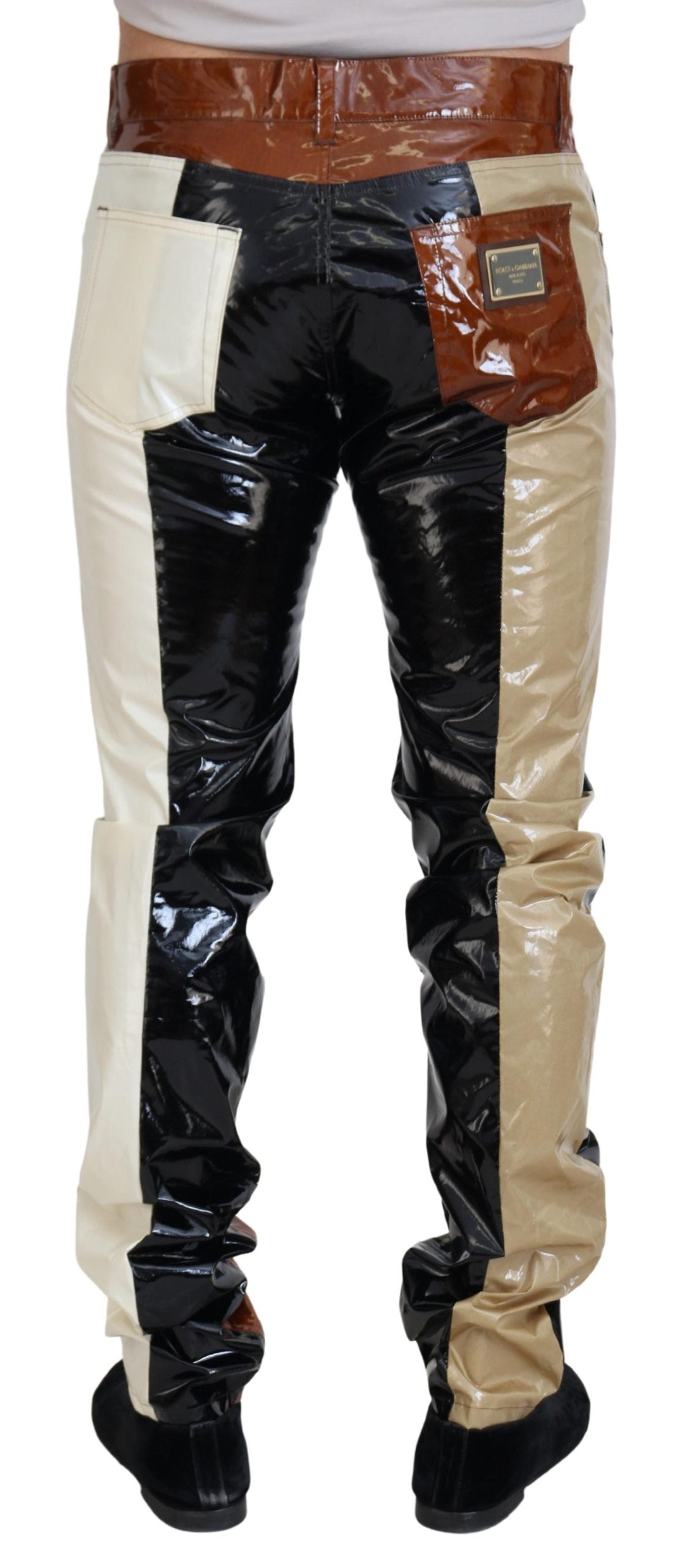 - Elegant Shining Denim Silk Blend Jeans