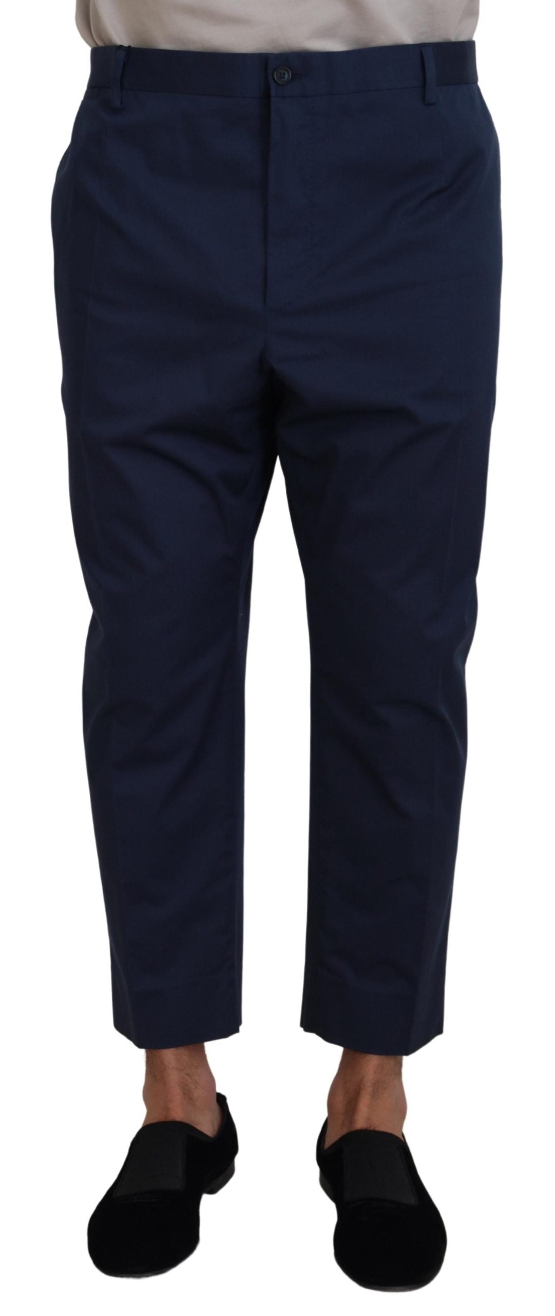 - Chic Cropped Wool-Blend Trousers
