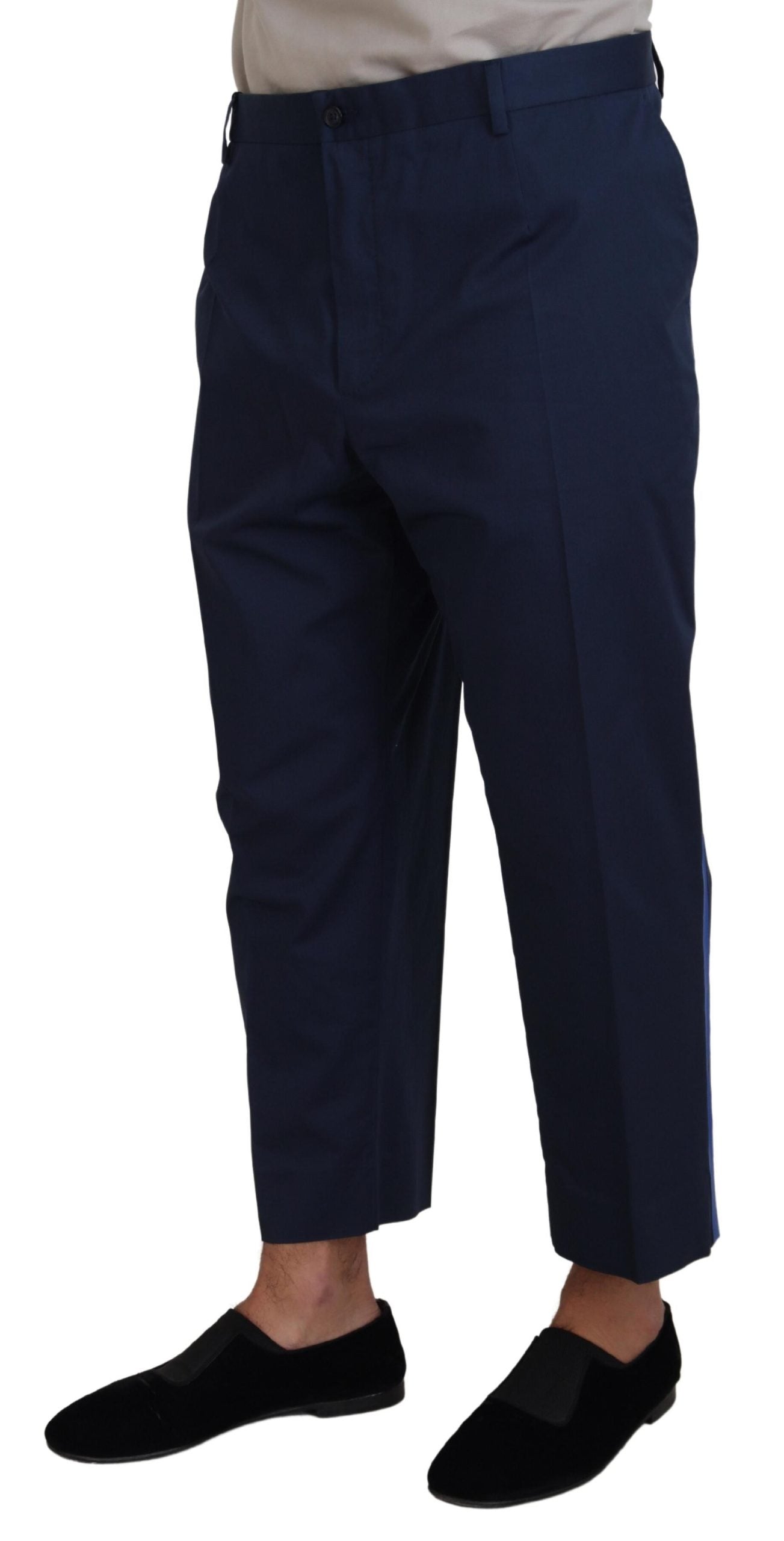 - Chic Cropped Wool-Blend Trousers