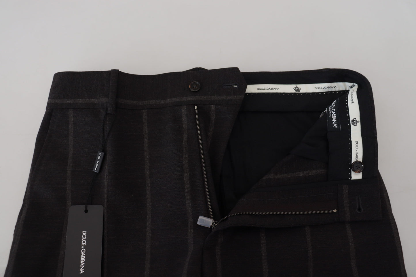 - Elegant Black Striped Chino Pants