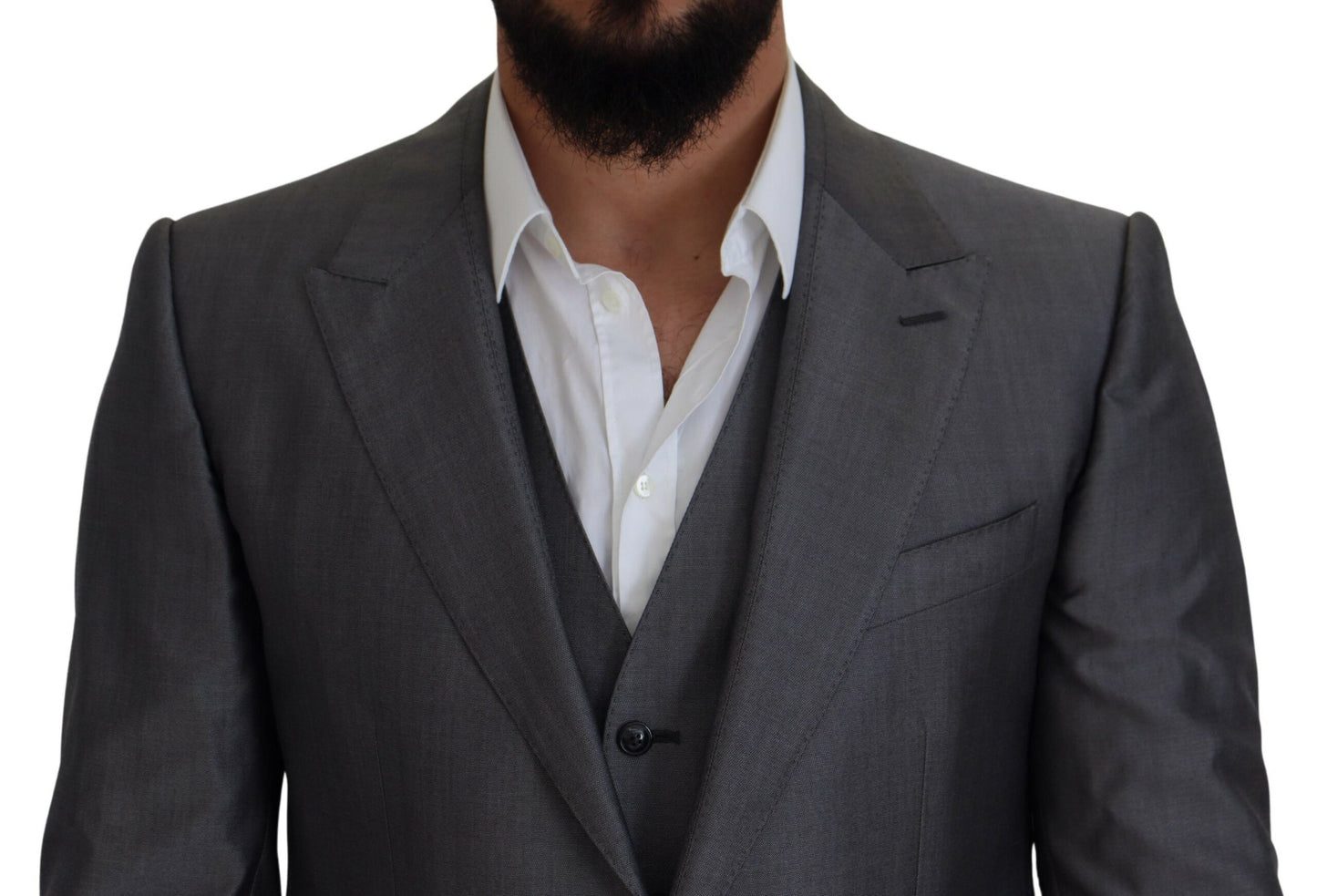 - Elegant Gray Silver Sicilia Suit Ensemble