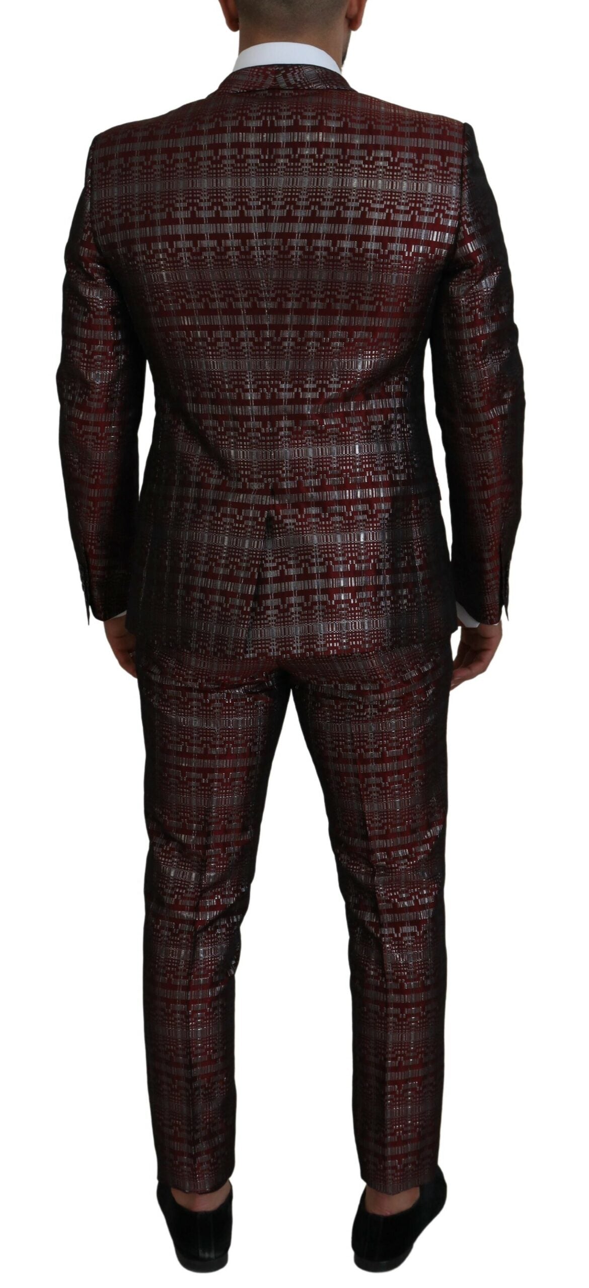 - Bordeaux Fantasy Slim Fit Two-Piece Suit