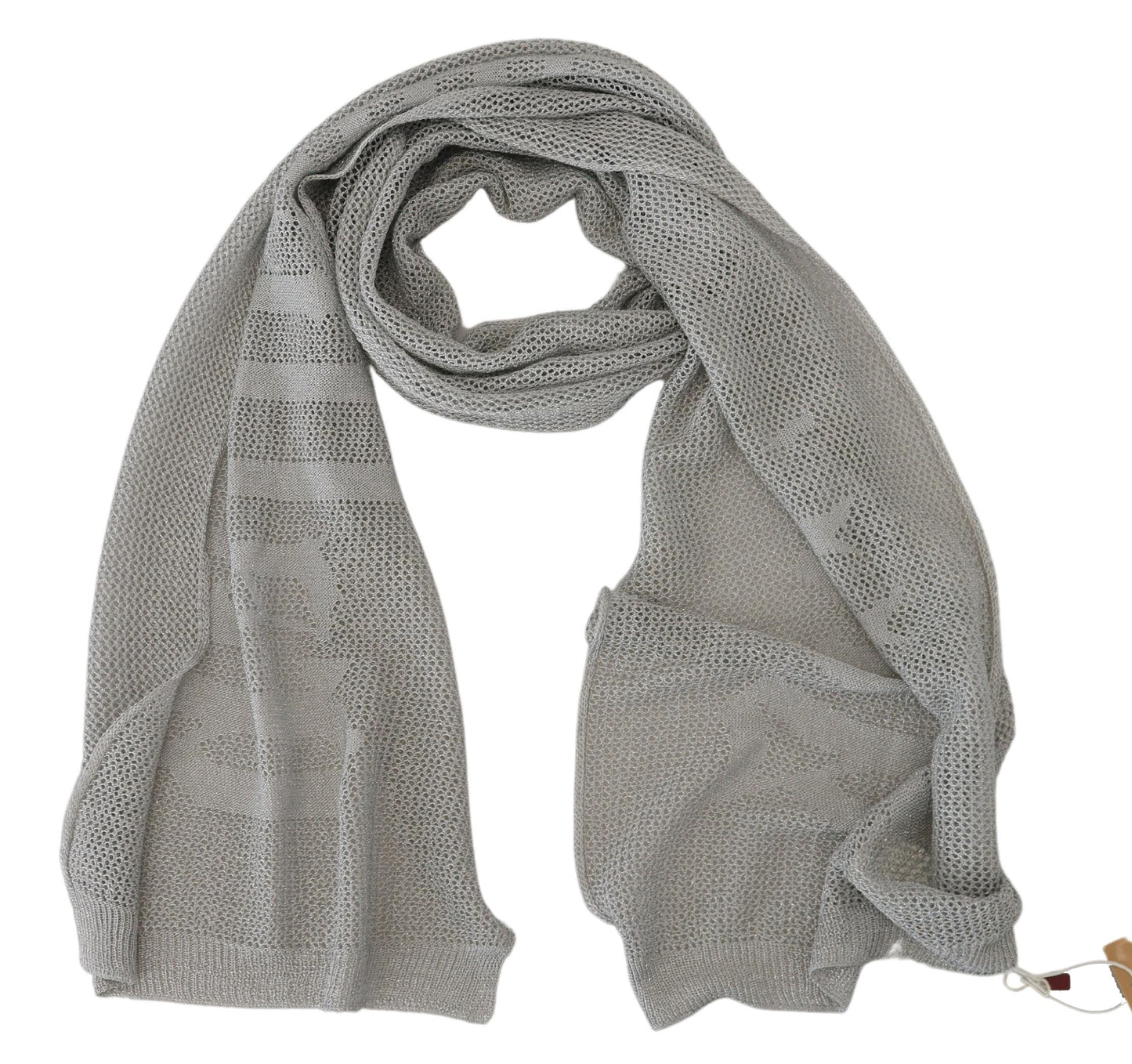 - Elegant Gray Knitted Designer Scarf