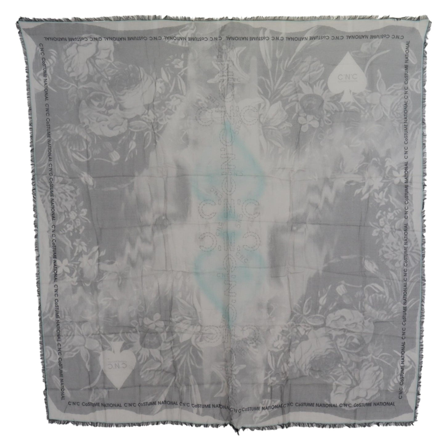 - Chic Designer Grey Scarf with Fringes