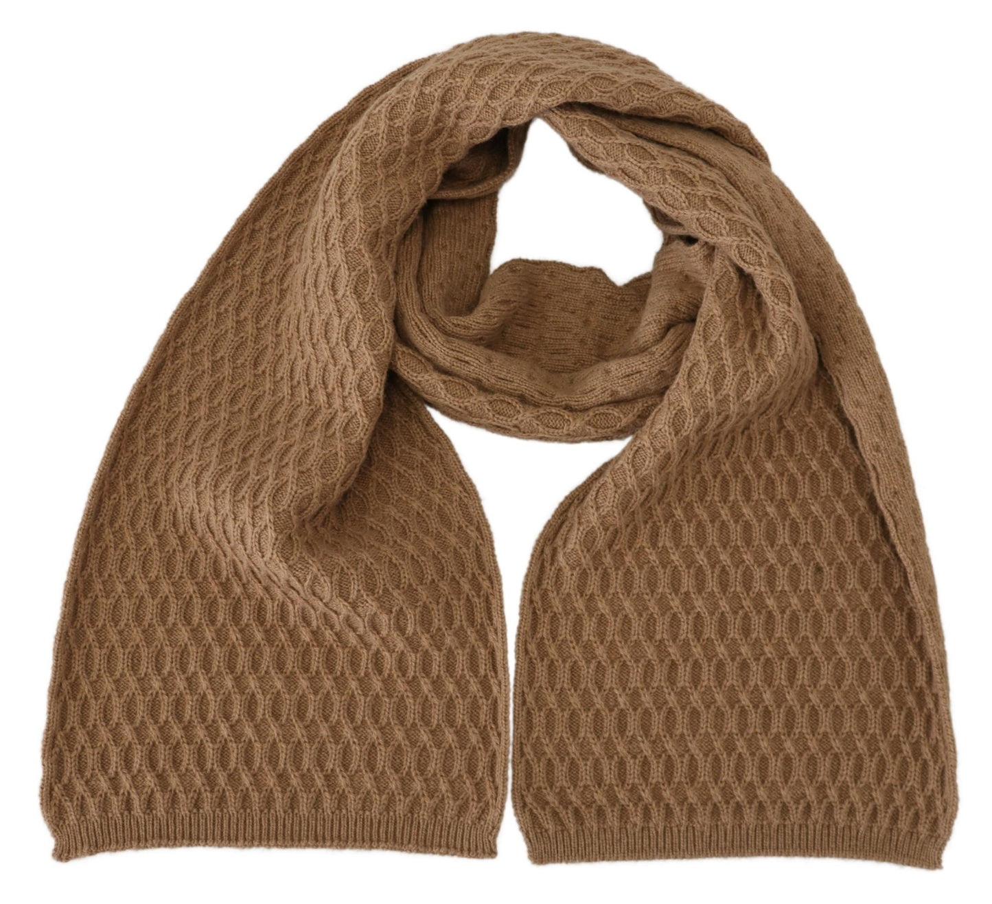 Dolce & Gabbana Brown Textured Knitted Scarf for Women
