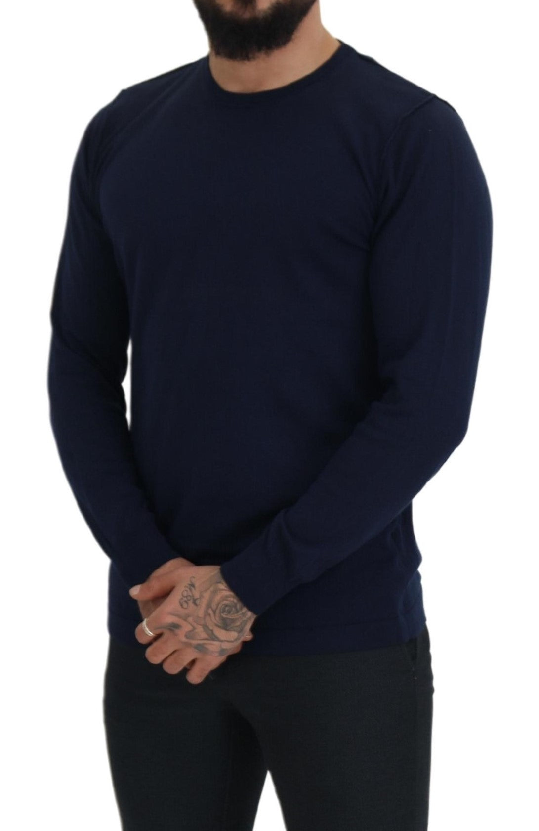 - Authentic Crewneck Blue Pullover Sweater