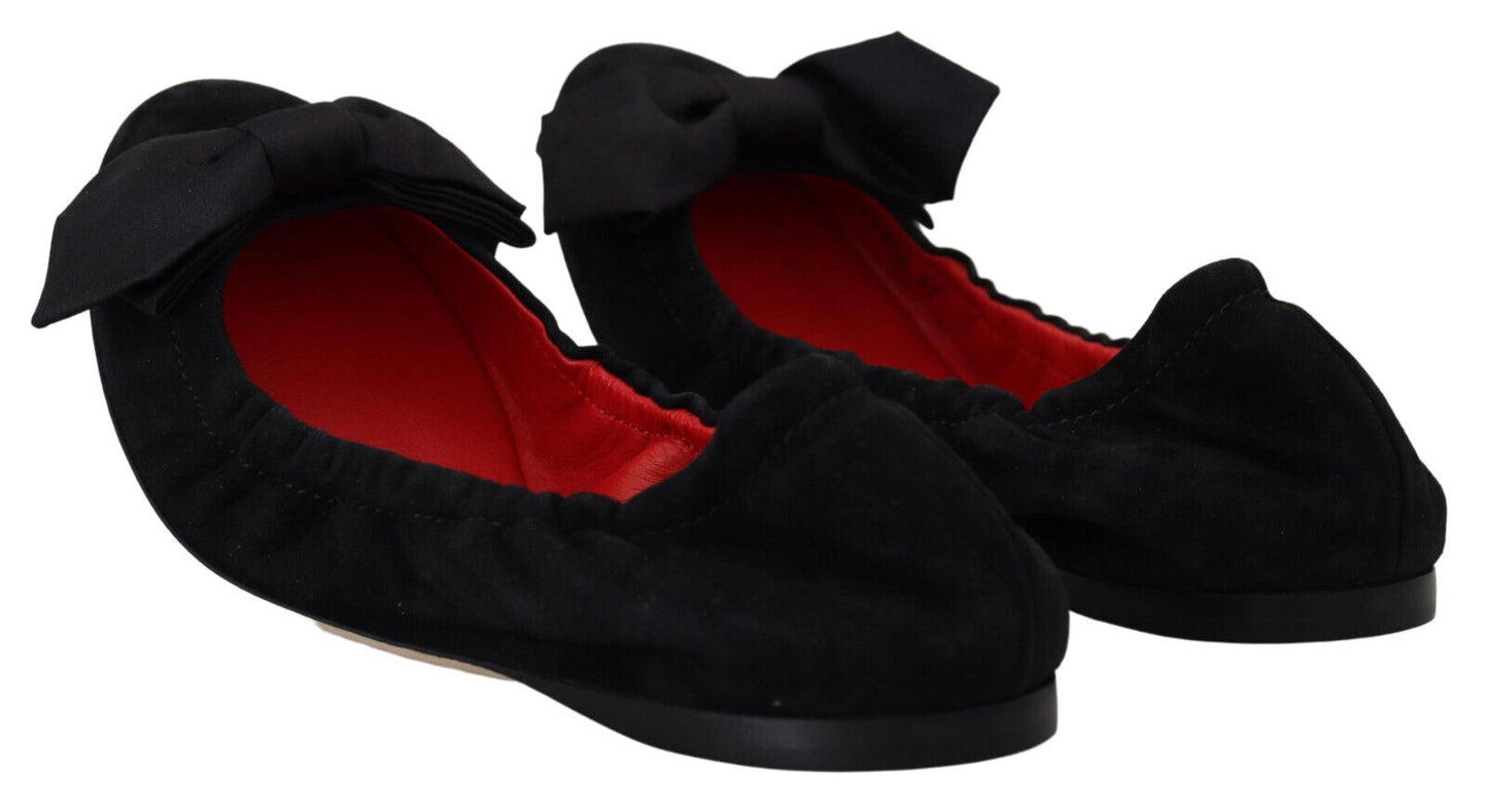 - Elegant Black Suede Ballet Flats