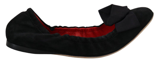 - Elegant Black Suede Ballet Flats