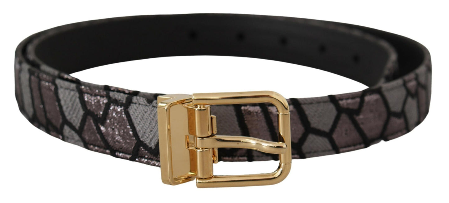 - Multicolor Leather Statement Belt