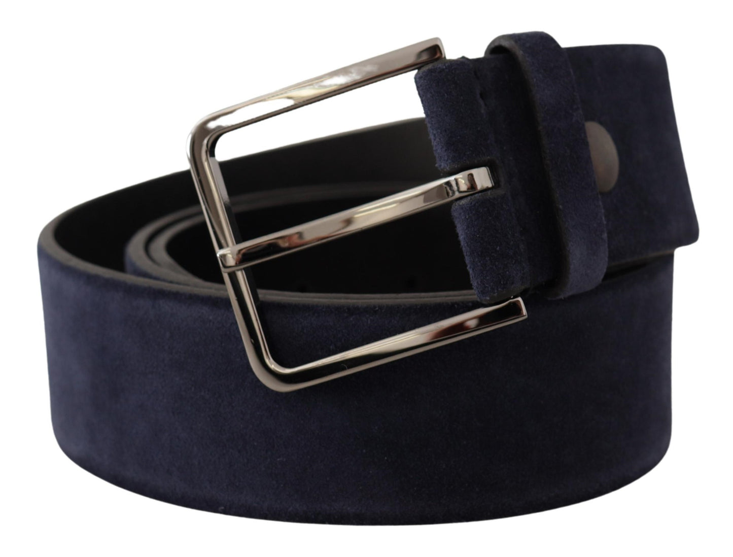 - Navy Elegance Velvet Leather Belt