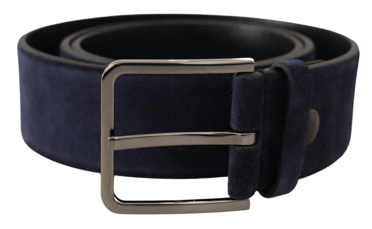 - Navy Elegance Velvet Leather Belt