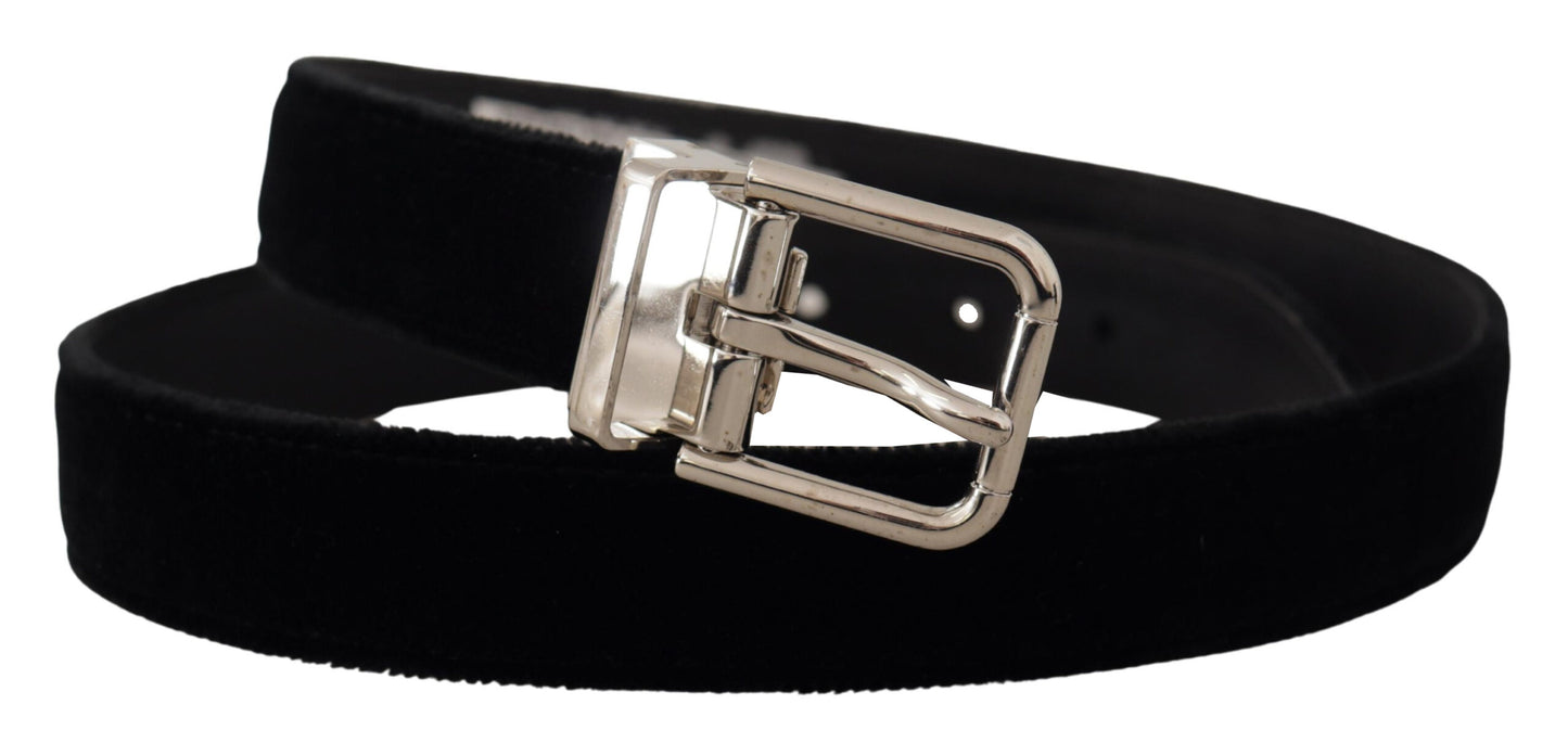 Black Grosgrain Leather Belt