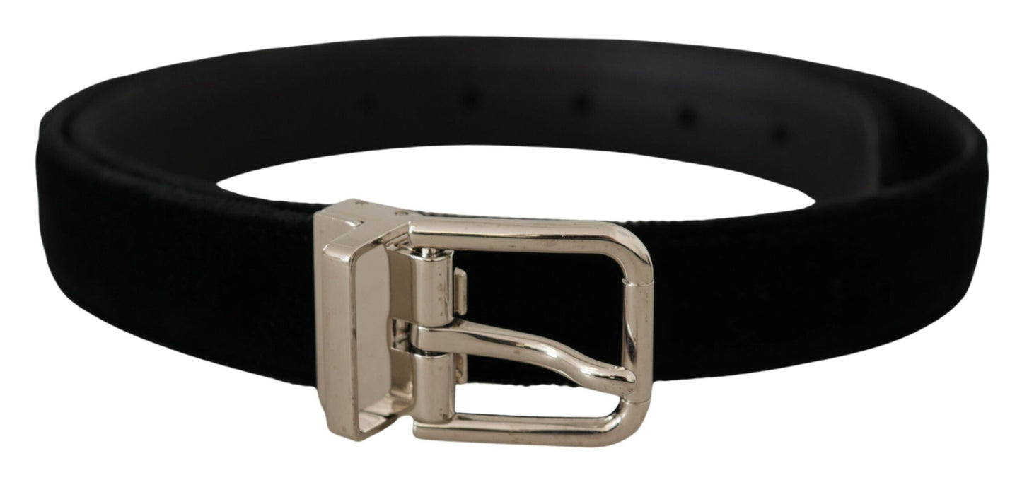 Black Grosgrain Leather Belt