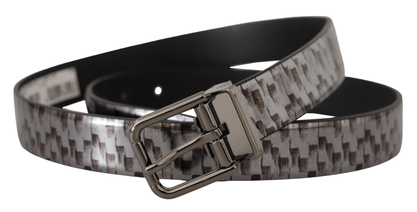 - Sleek Italian Leather Belt in Sophisticated Gray