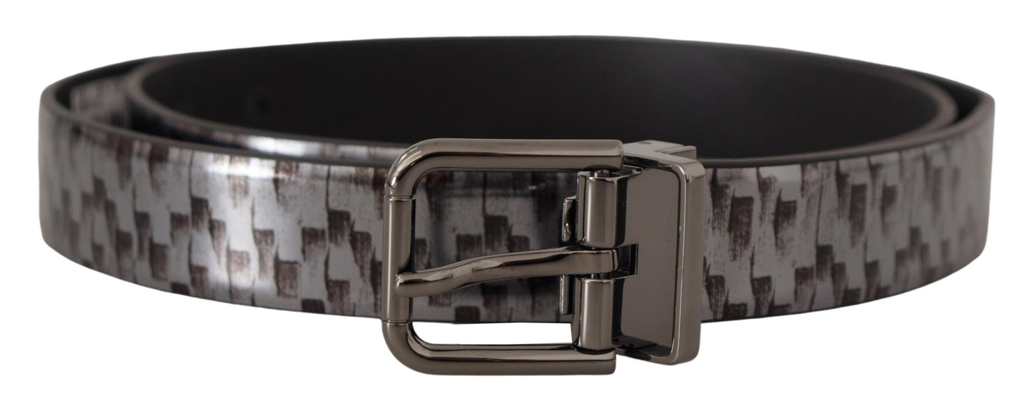- Sleek Italian Leather Belt in Sophisticated Gray