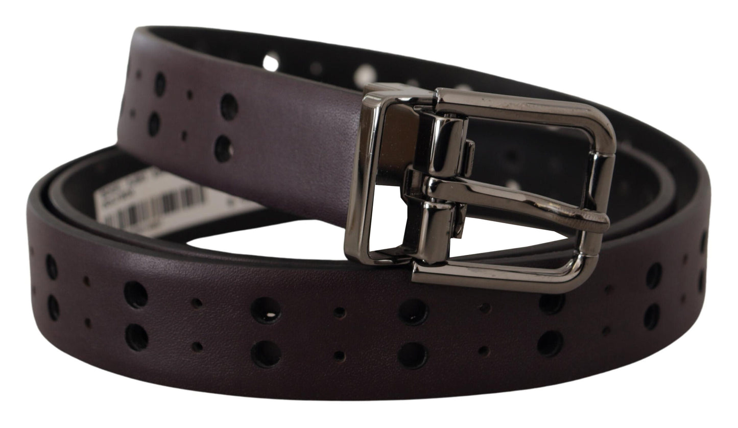 - Burgundy Elegance Leather Belt