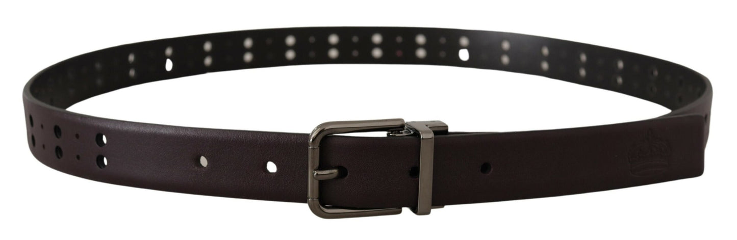 - Burgundy Elegance Leather Belt
