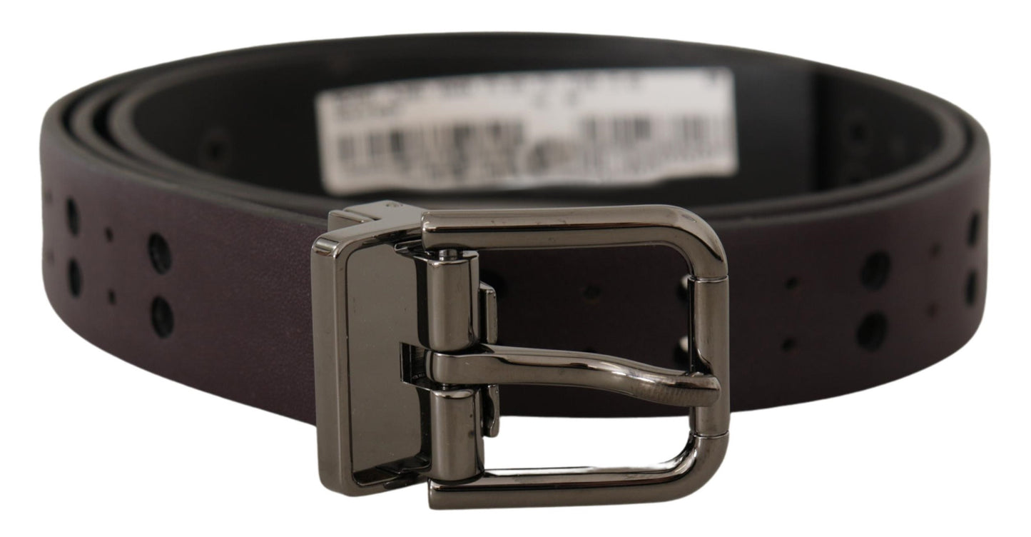 - Burgundy Elegance Leather Belt