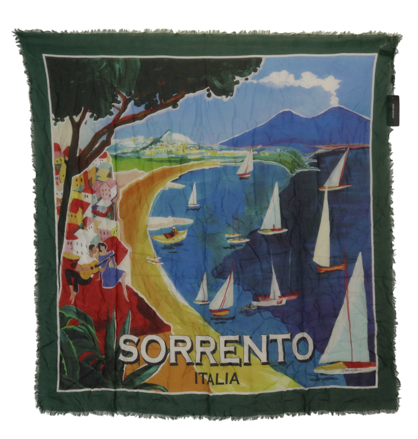 - Elegant Multicolor Silk Blend Square Scarf
