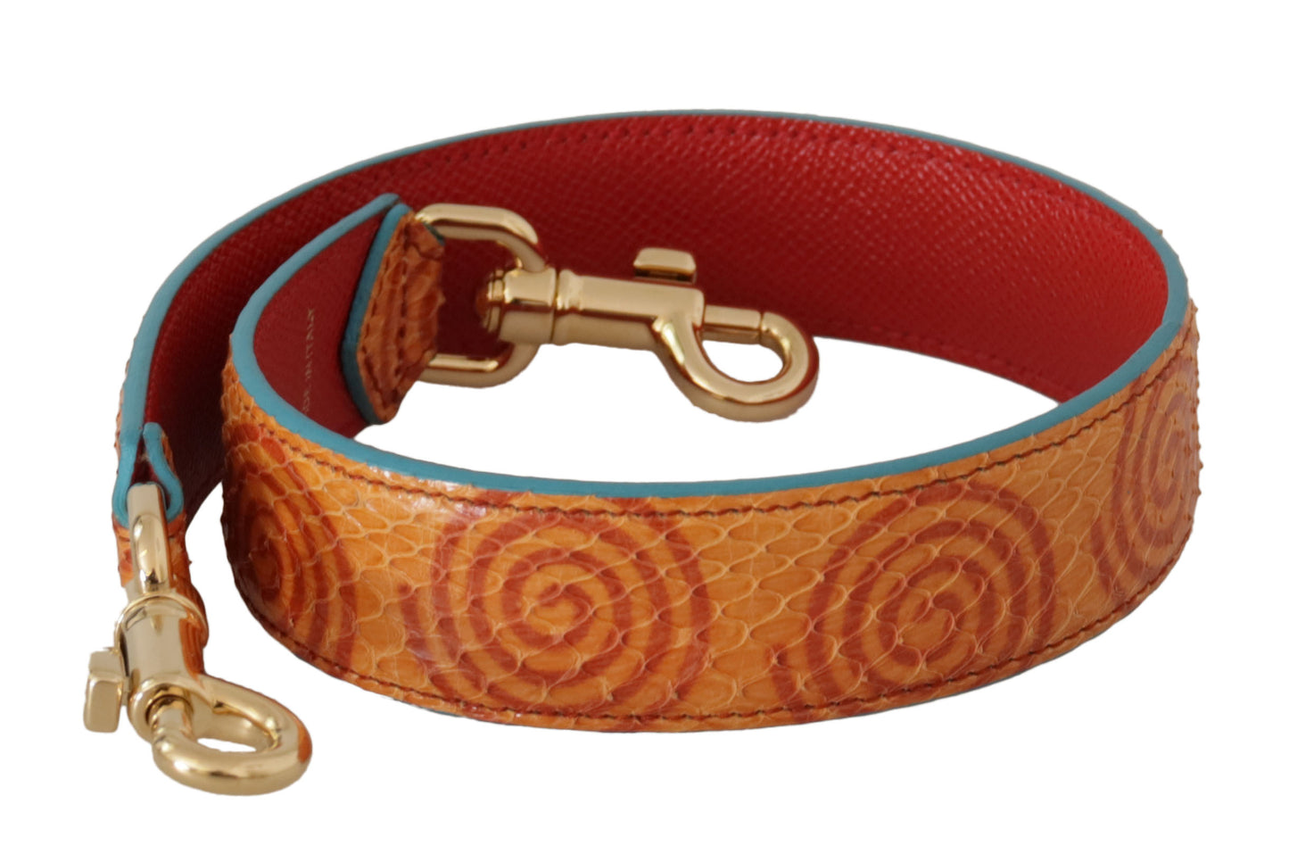 - Chic Orange Leather Shoulder Strap Accessory
