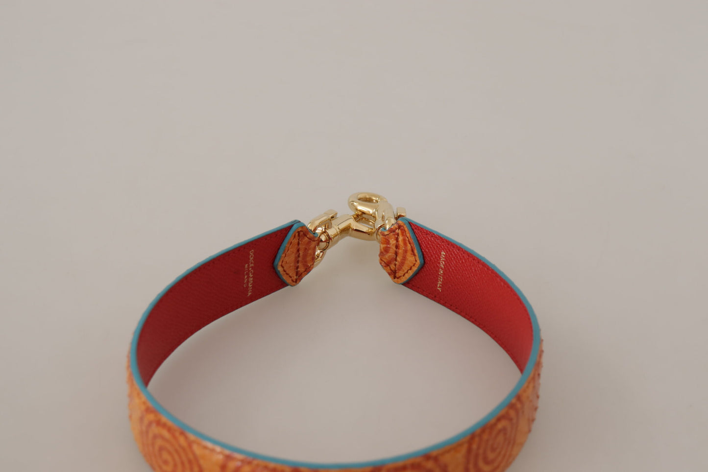 - Chic Orange Leather Shoulder Strap Accessory