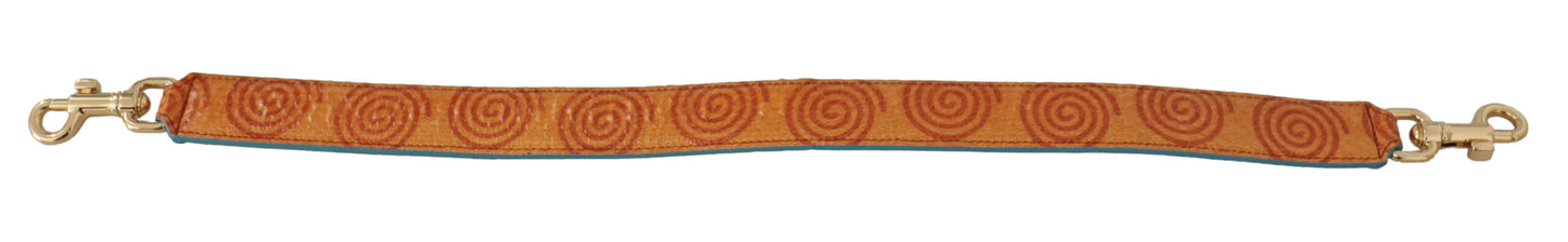 - Chic Orange Leather Shoulder Strap Accessory