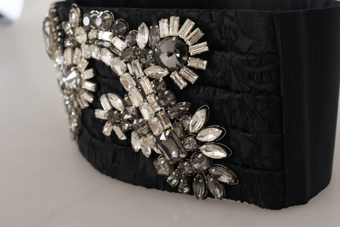 - Elegant Rhinestone-Embellished Silk Belt