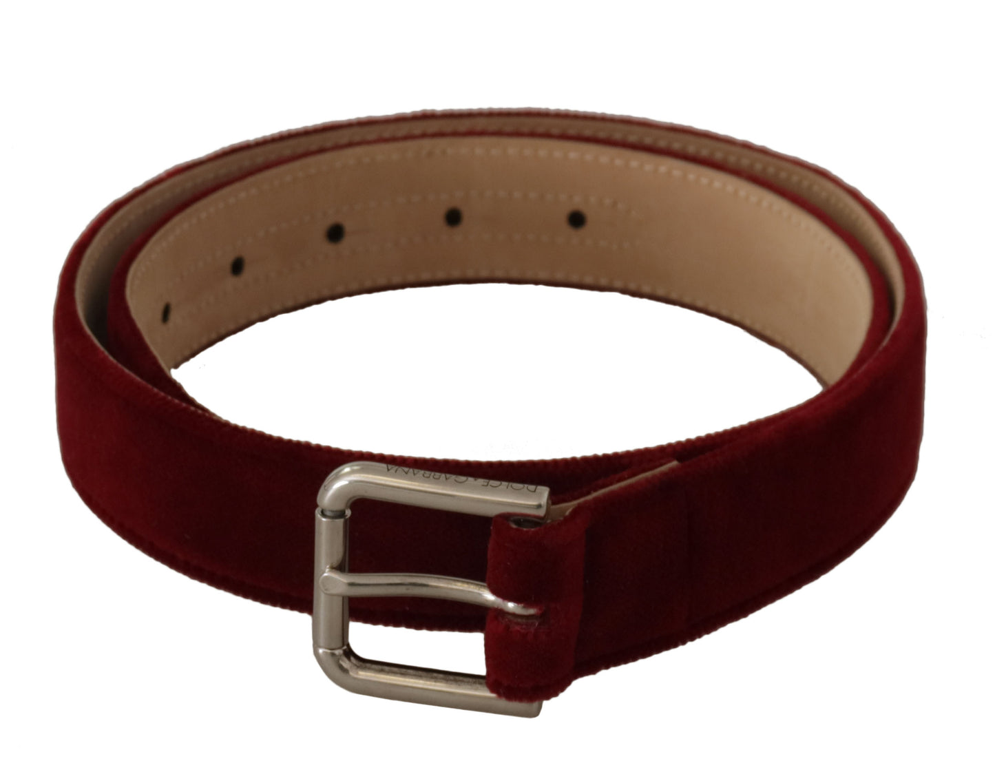 - Elegant Velvet Logo Engraved Belt