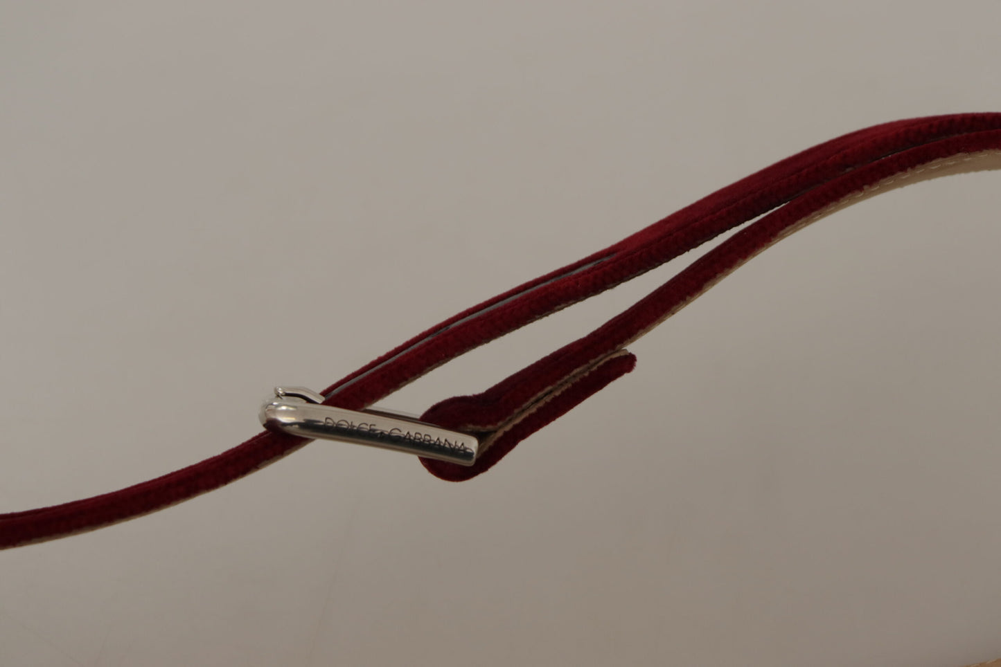 - Elegant Velvet Logo Engraved Belt