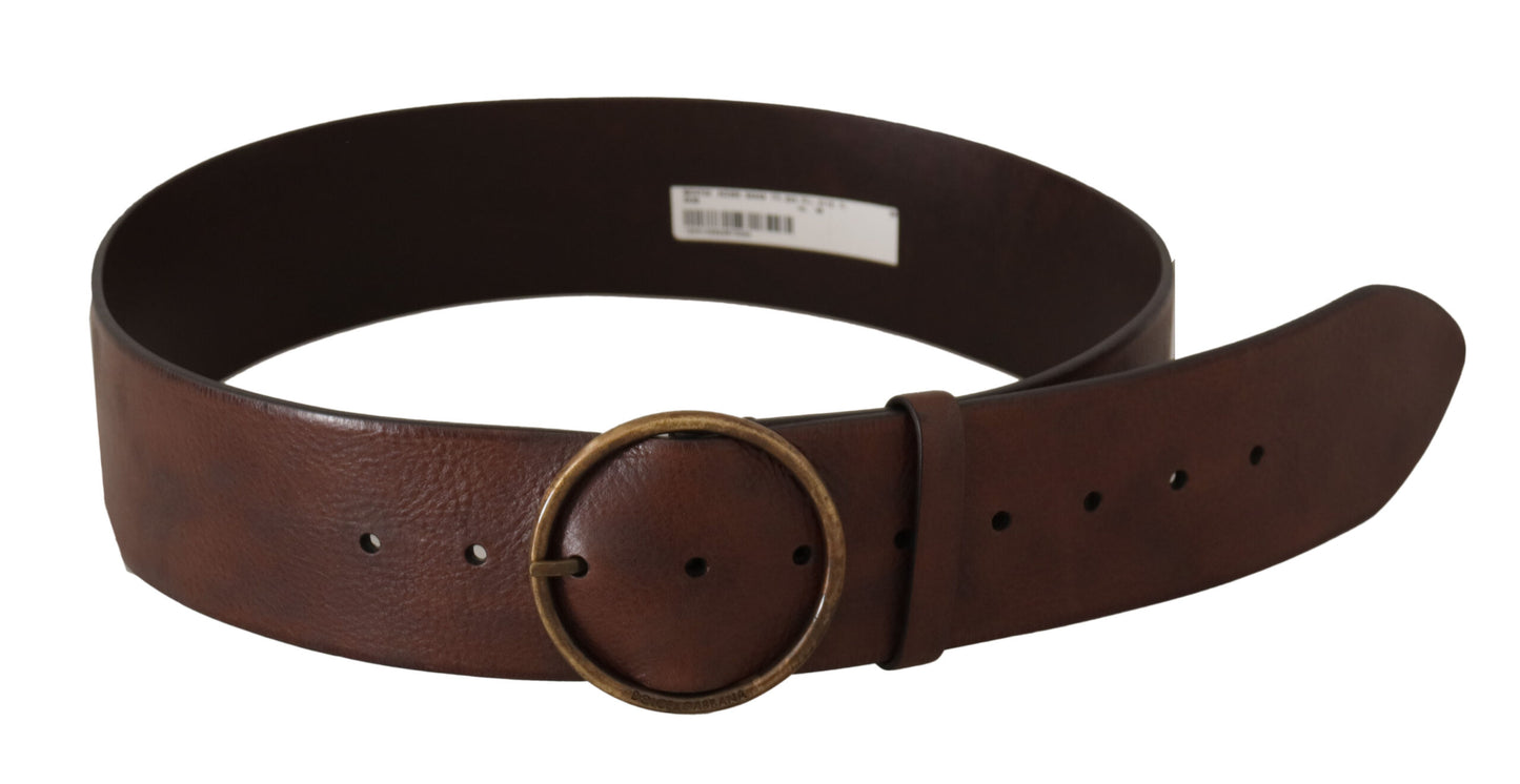 - Elegant Leather Belt with Engraved Buckle