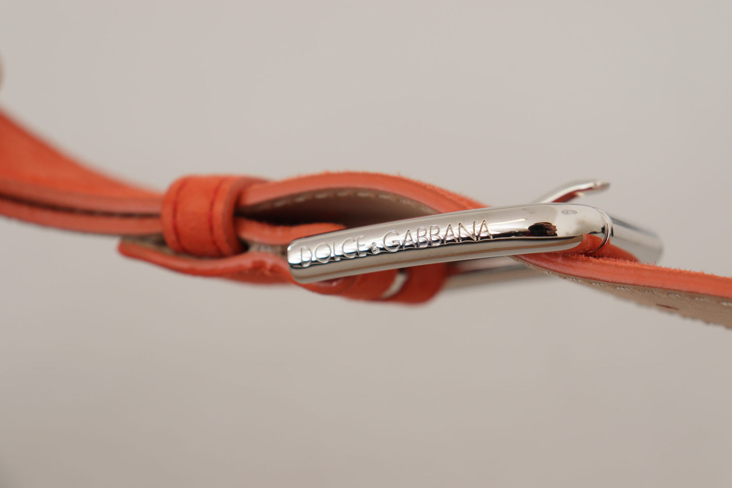 - Elegant Suede Leather Belt in Vibrant Orange