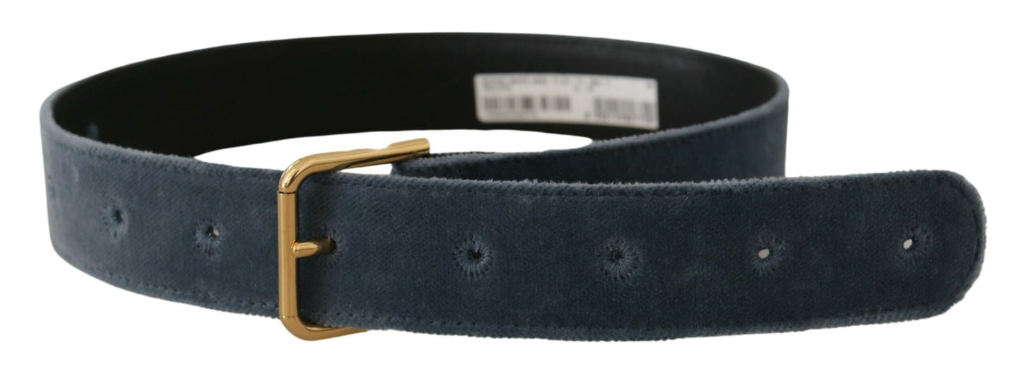 - Elegant Navy Velvet Designer Belt