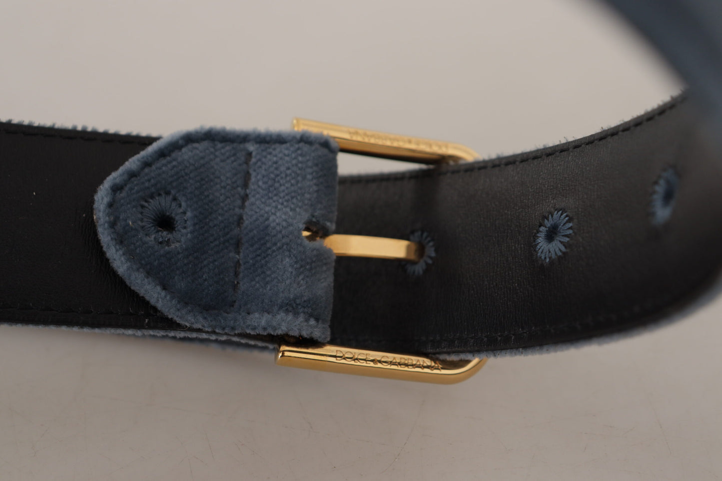 - Elegant Navy Velvet Designer Belt