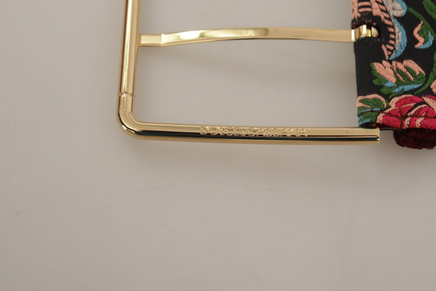 - Engraved Logo Multicolor Leather Belt