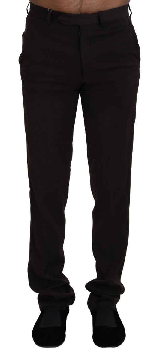 - Elegant Brown Italian Dress Pants