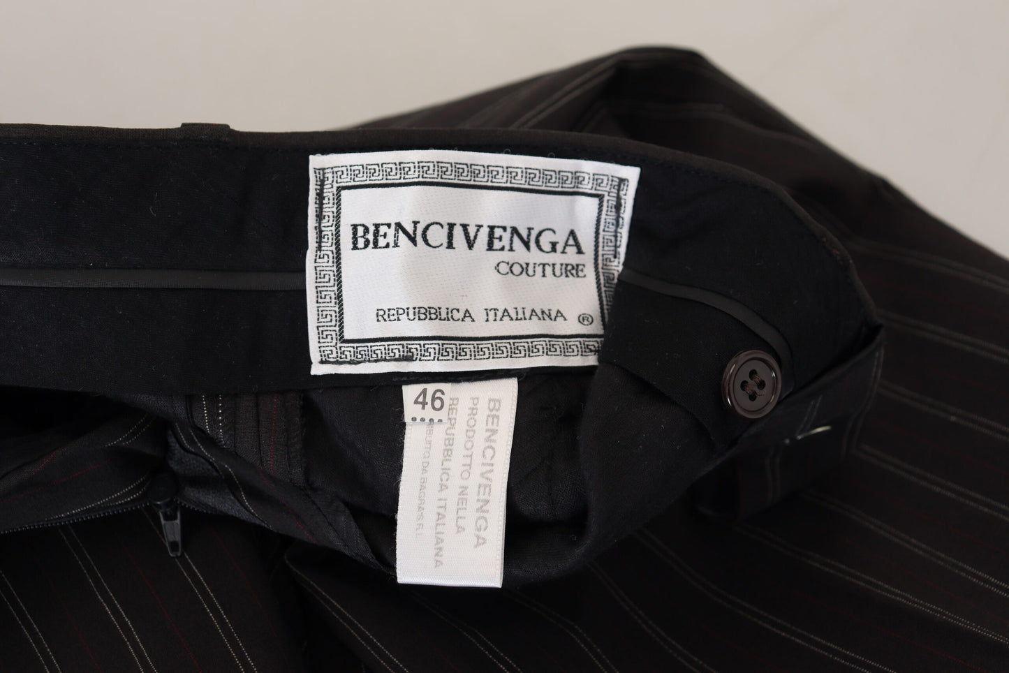BENCIVENGA Striped Viscose Dress Pants for Men