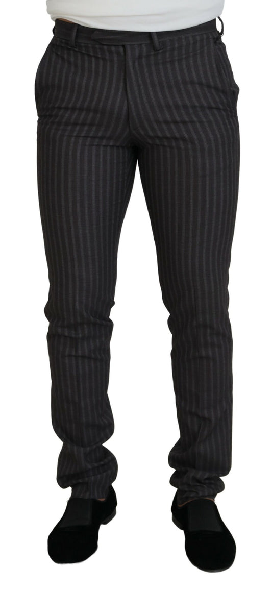 - Elegant Striped Dress Pants for Men