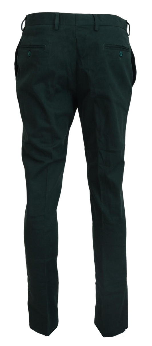 - Elegant Dark Green Chino Trousers