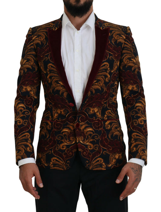 - Elegant Multicolor Wool Blend Blazer